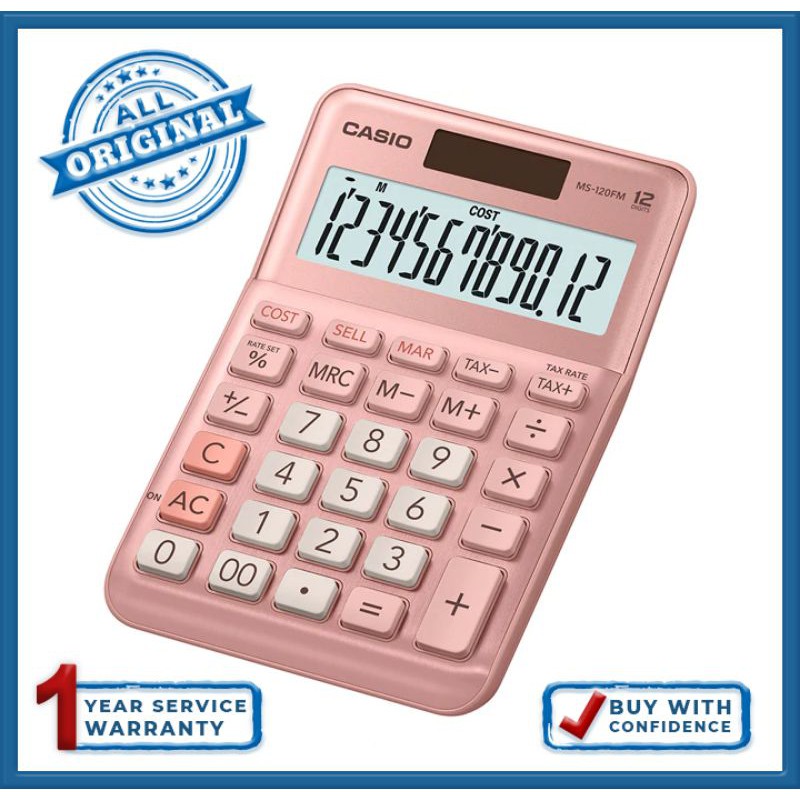 casio rose gold calculator