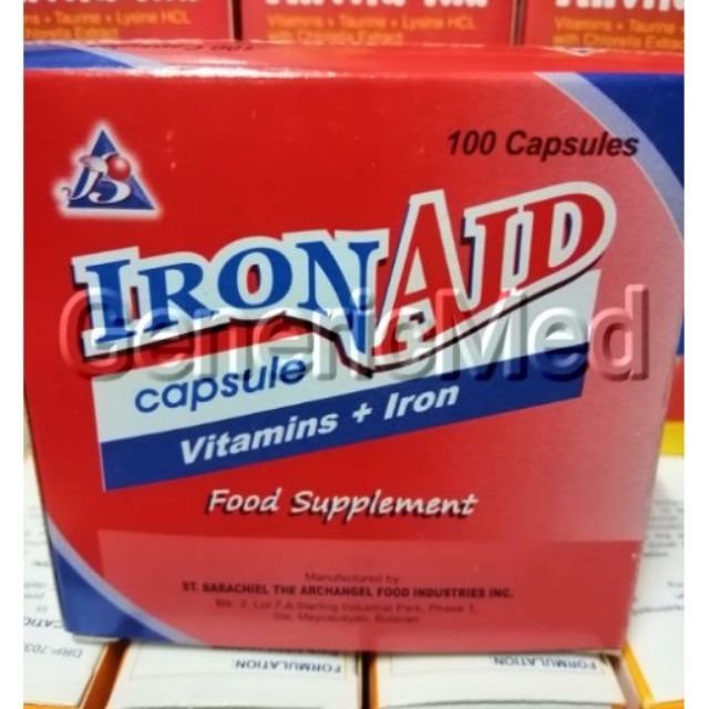 IRONAID VITAMINS + IRON CAPSULE 100's100's | Shopee ...