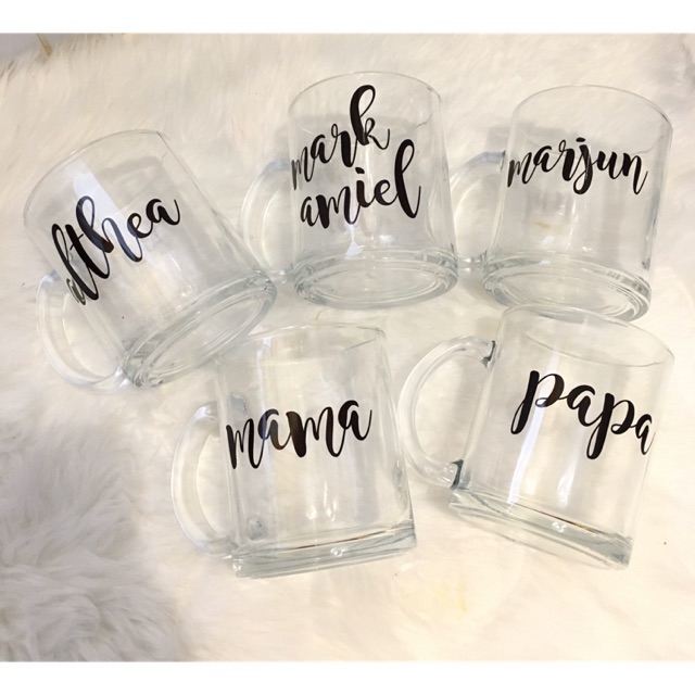 Personalized Clear Mug with Names Gift ideas 01 Shopee Philippines