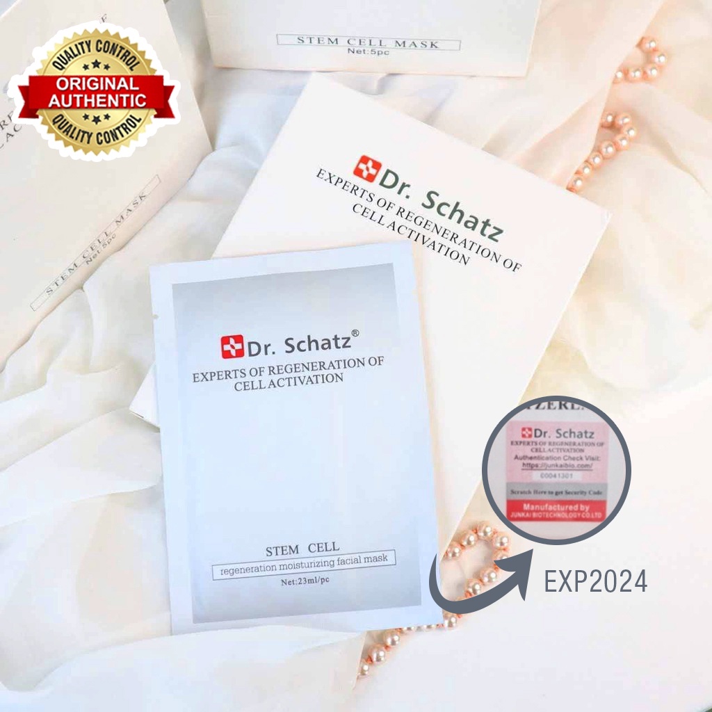 (SALE) Dr Schatz Sheet Mask Stem Cell Masker Wajah 100 ORI (1 BOX