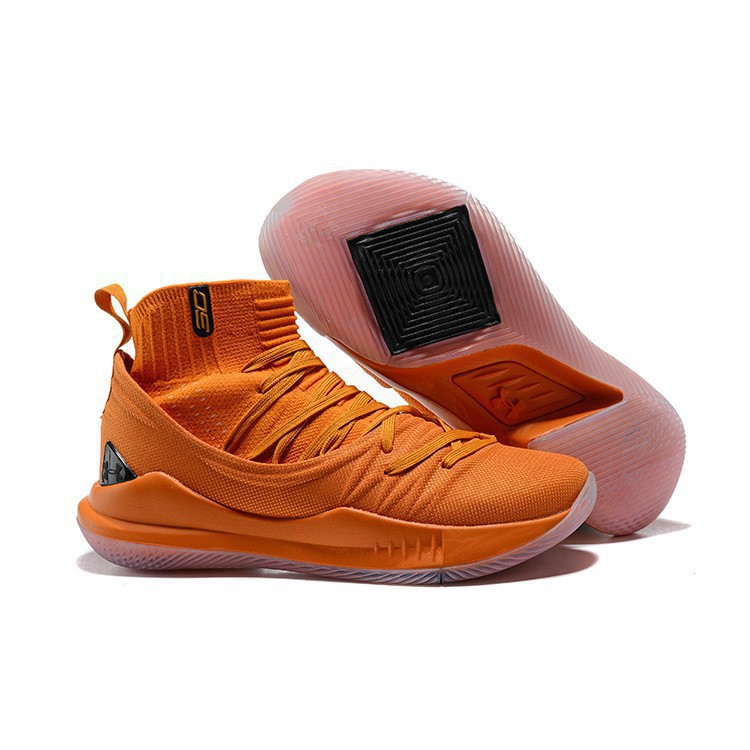 Under Armour Curry 5 High Tops Orange 