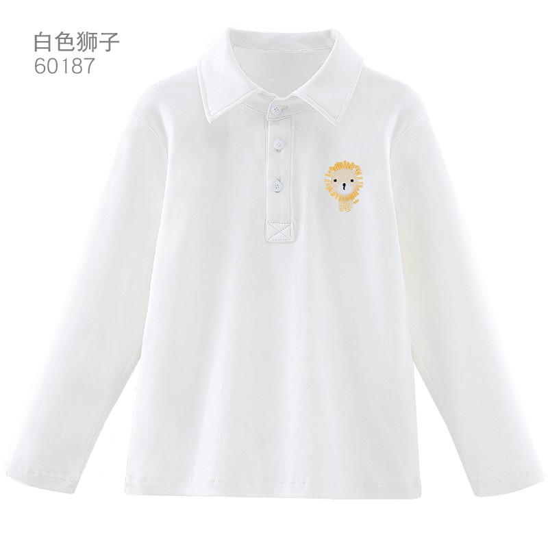 Boys Polo Shirt Children Cotton Long Sleeved White Shirt Shopee Philippines - best selling black polo shirt roblox