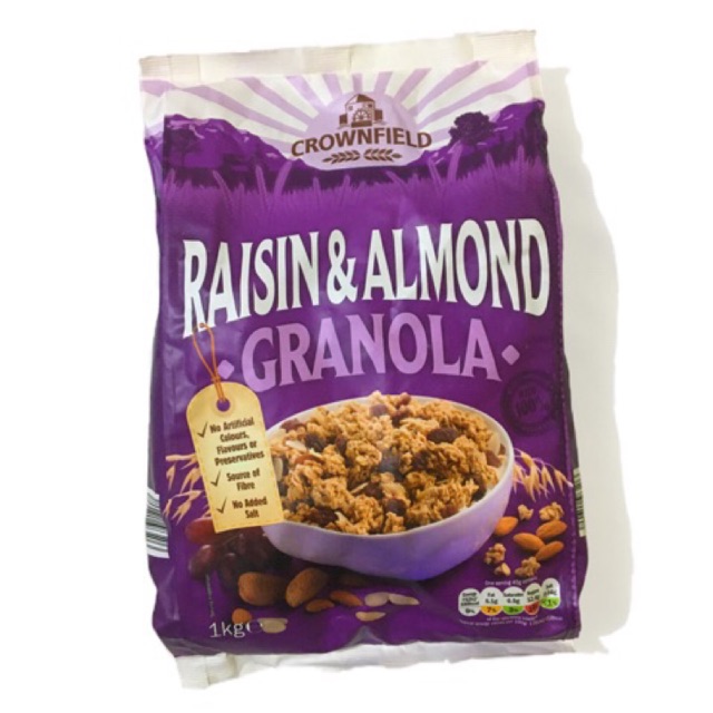 Crownfield Raisin & Almond Granola 1kg Shopee Philippines