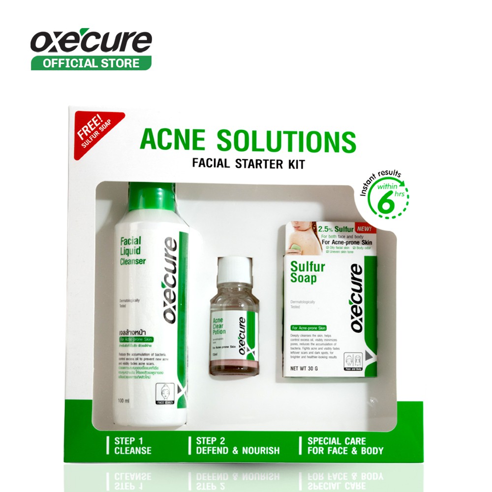 Oxecure Acne Solutions Facial Starter Kit Shopee Philippines 3732