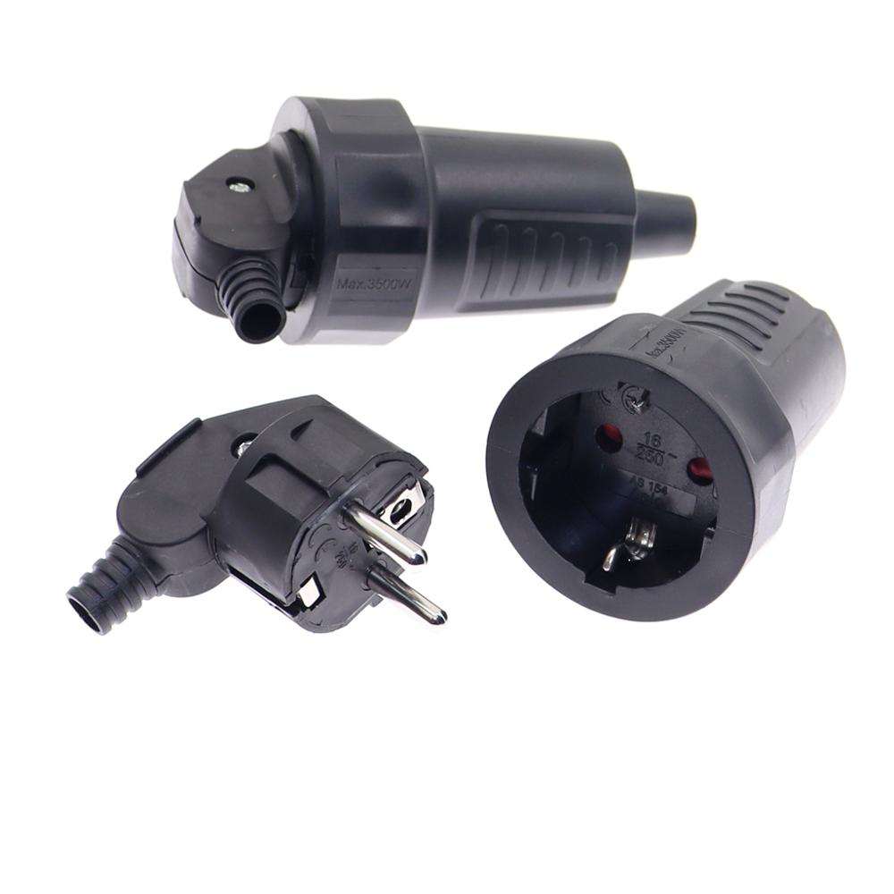 250V 16A Male Female Assembly Receptacle connector french Russia Korea ...
