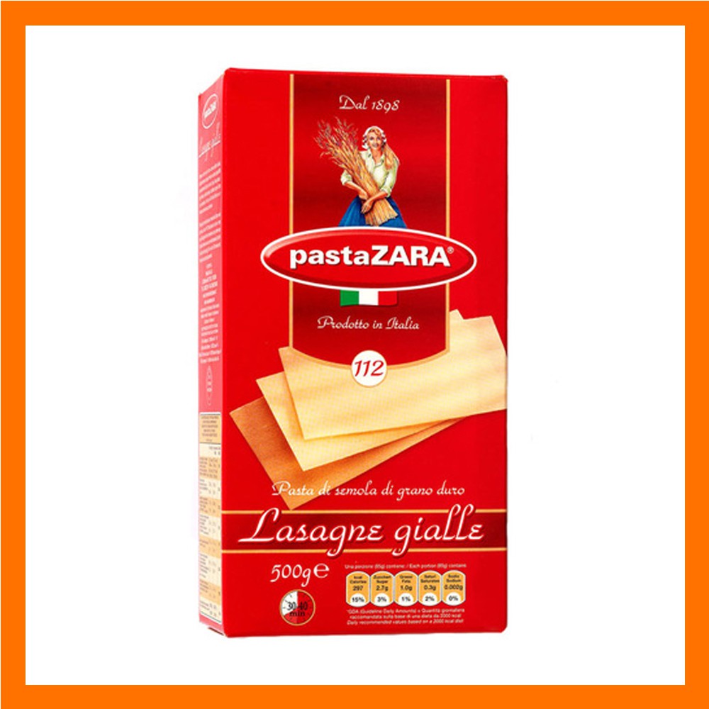 Pasta ZARA 112 Lasagna Gialle 500grams Shopee Philippines