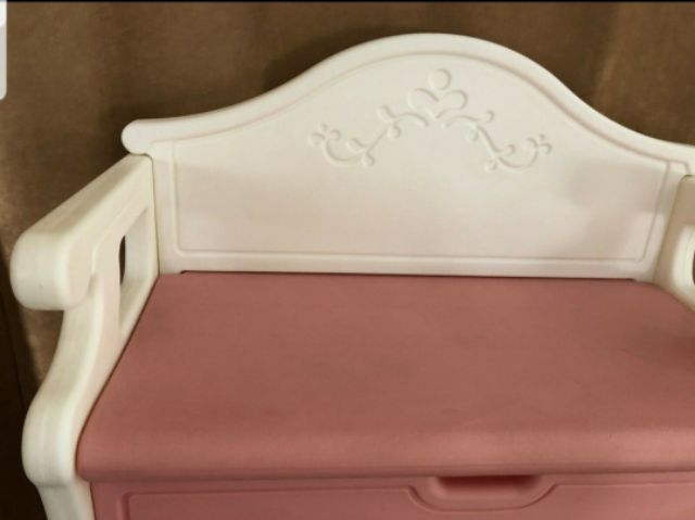 little tikes pink bench toy box