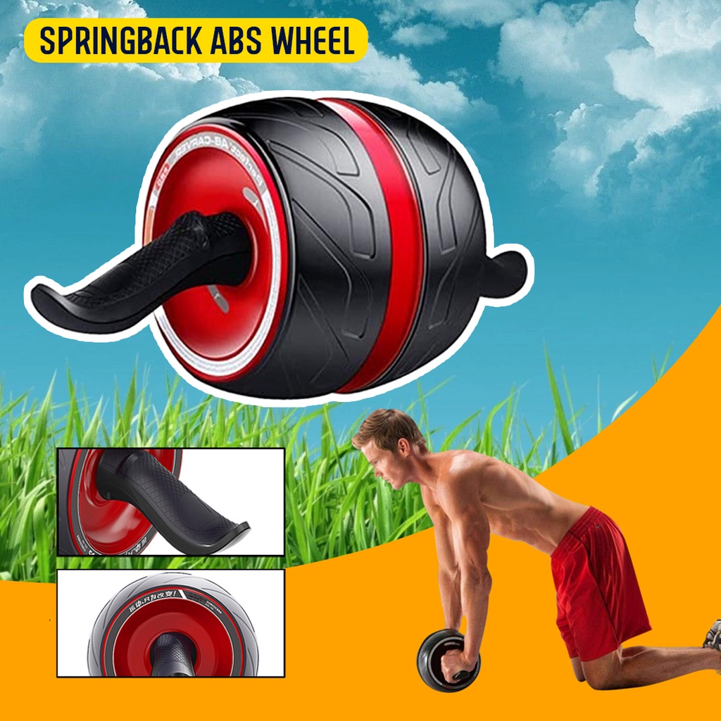 Spring Back Abs Wheel - Roller with Knee Pad, Auto Rebound and Multiple  Training Angle | Shopee Philippines