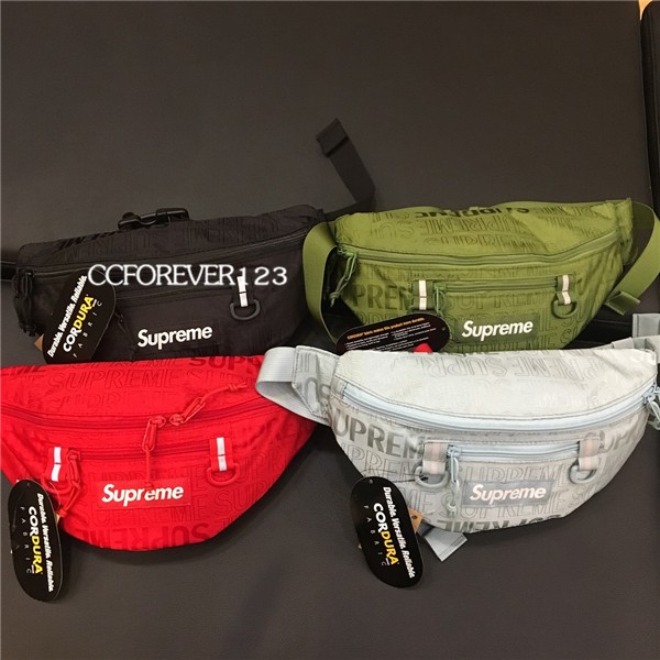supreme waist bag dark red