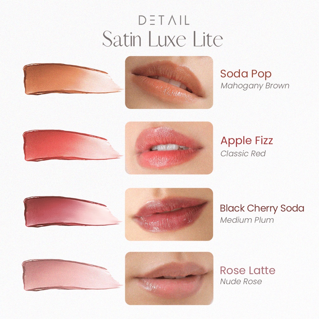 detail cosmetics satin luxe lite