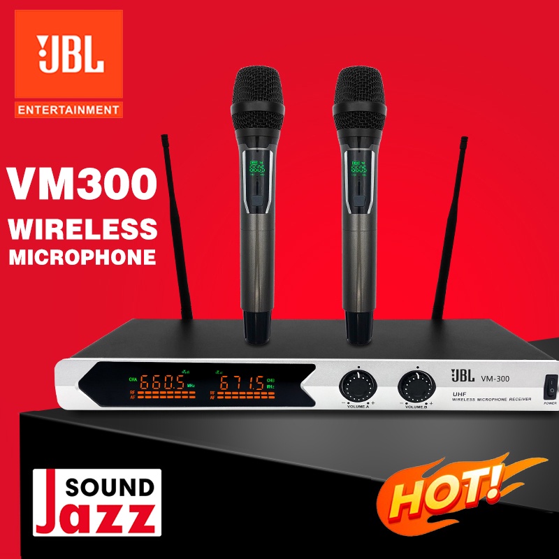 JBL dual wireless microphone VM300 wireless microphone UHF 50m