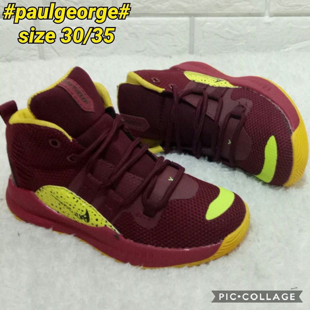 paul george shoes kids brown