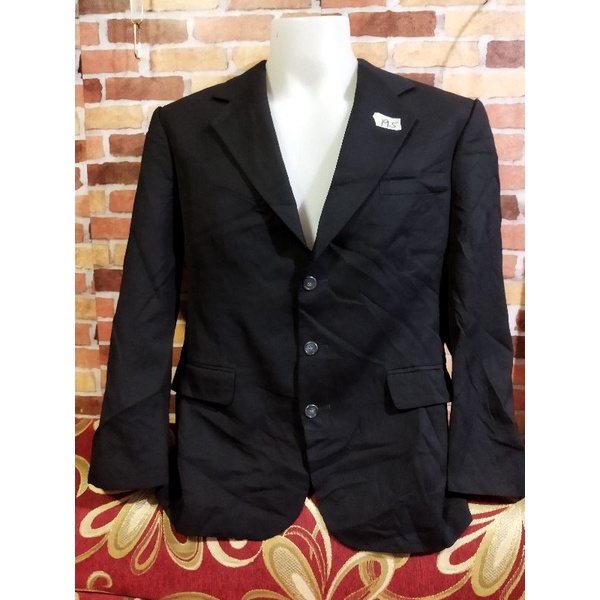 MENS black coat/ suit (amerikana) preloved (with free necktie) | Shopee ...