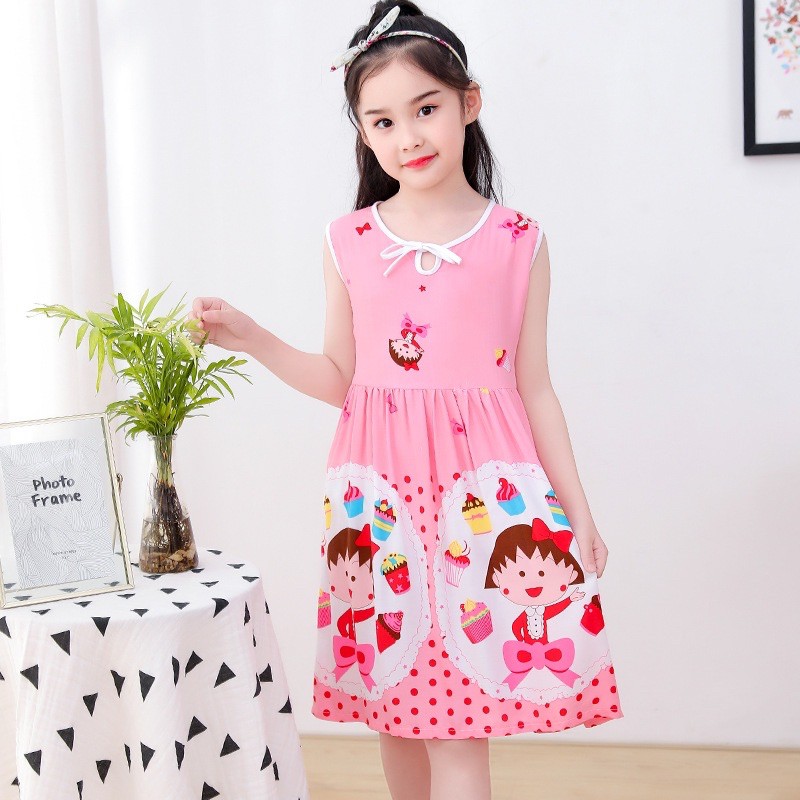 21 New Design Baby Girl Dress 3 12yrs Cute Girl Sleeveless Cotton Dress Shopee Philippines