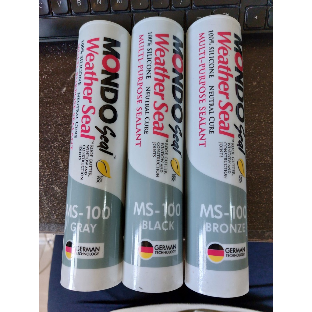 Mondo Seal Weather Seal 100 Silicone Sealant (Choose Colors Gray