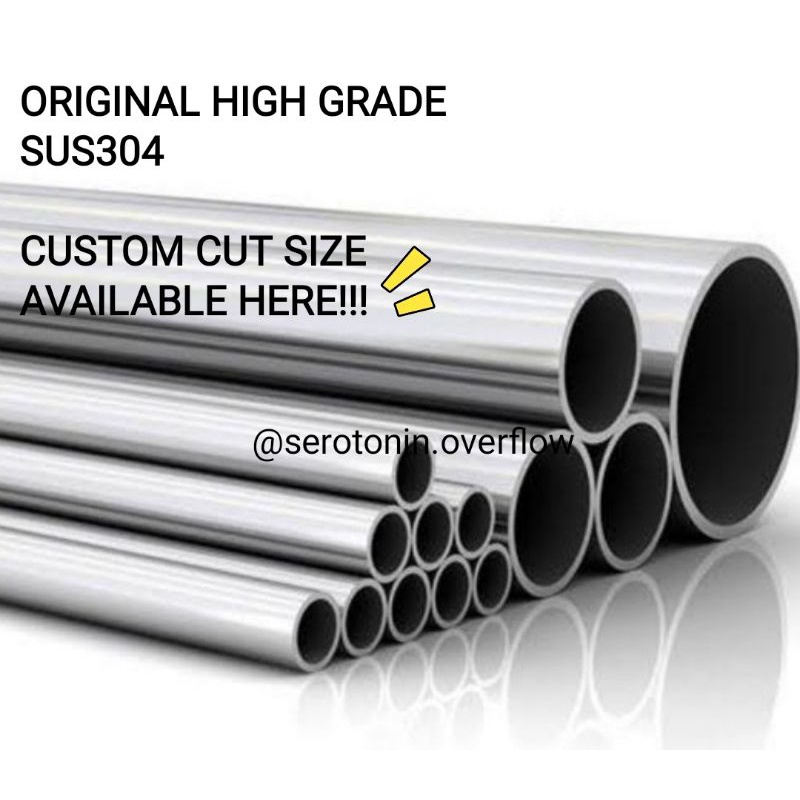 Original Stainless Round Pipe Tubular Metal Cut size High Grade 304 1.2