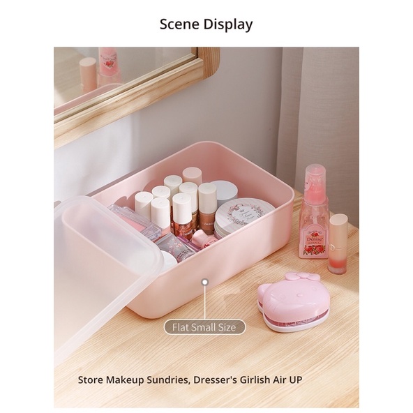 Shimoyama Pink Plastic Storage Box With Lid Shopee Philippines