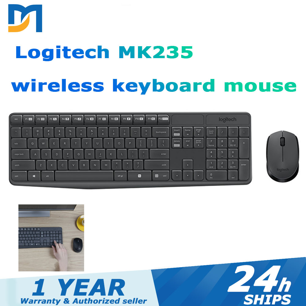 Logitech MK235 wireless keyboard and mouse combination portable optical