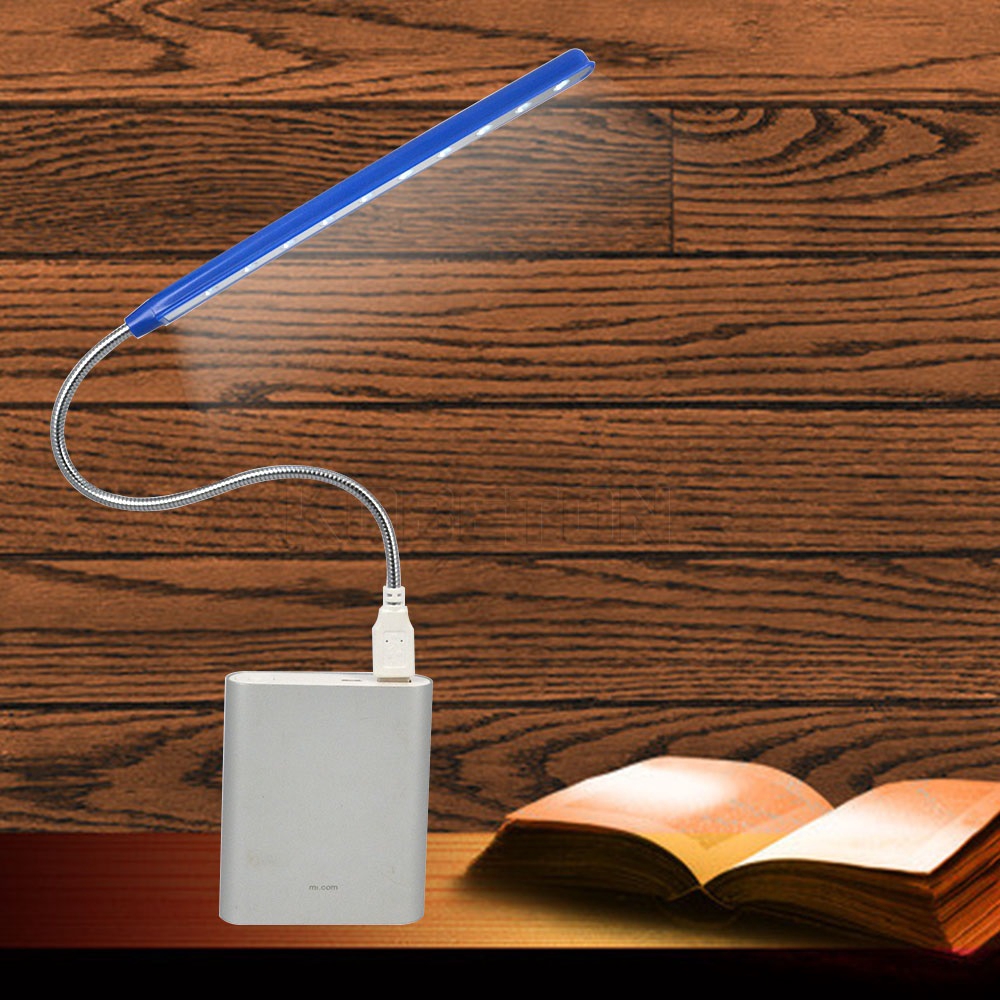 USB LED Flexible Reading Lamp Night Light 10 LEDS 4 Colors