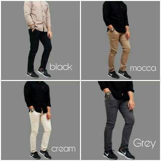 cream skinny chinos