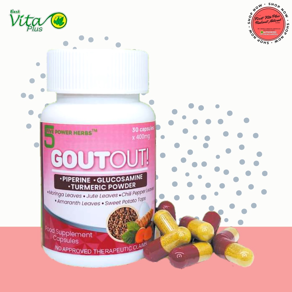 First Vita Plus GOUT OUT (Food Supplement Capsules) Shopee Philippines