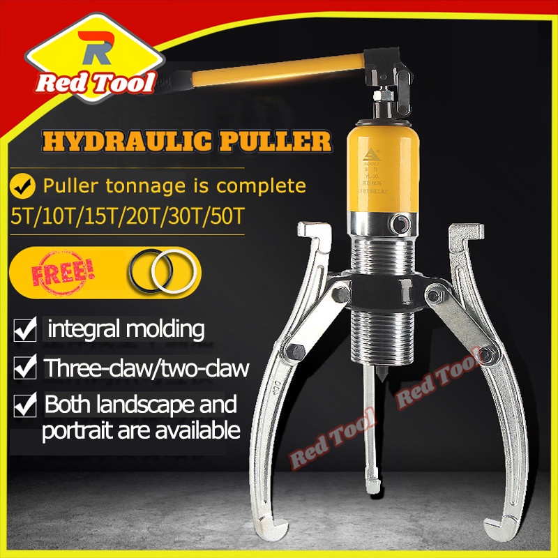 Redtool Ton Hydraulic Gear Puller Kit Wheel Bearing Pulling Separator Jaw Puller