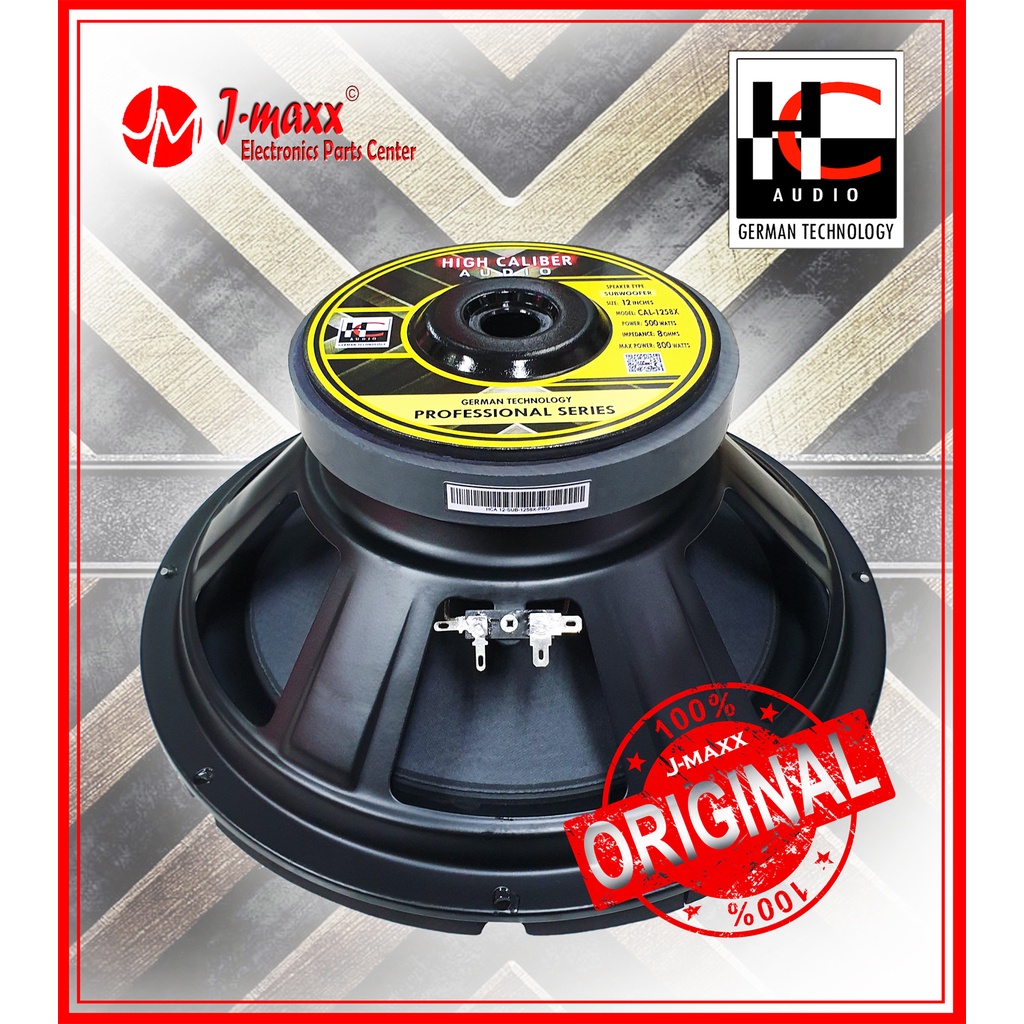HIGH CALIBER AUDIO (HCA) CAL-1258X Pro Series Subwoofer Speaker 12 ...