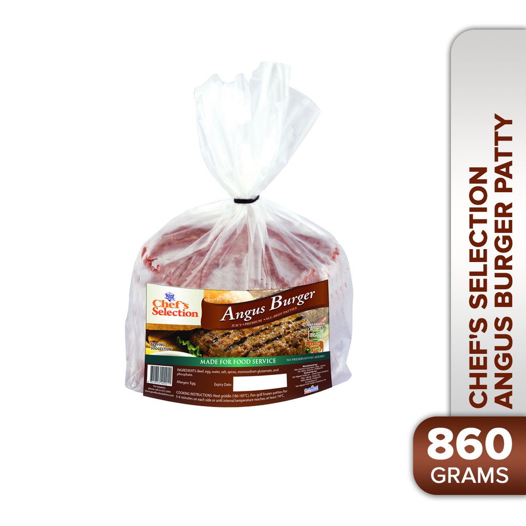 Chef's Selection Angus Burger Patty 860g Shopee Philippines