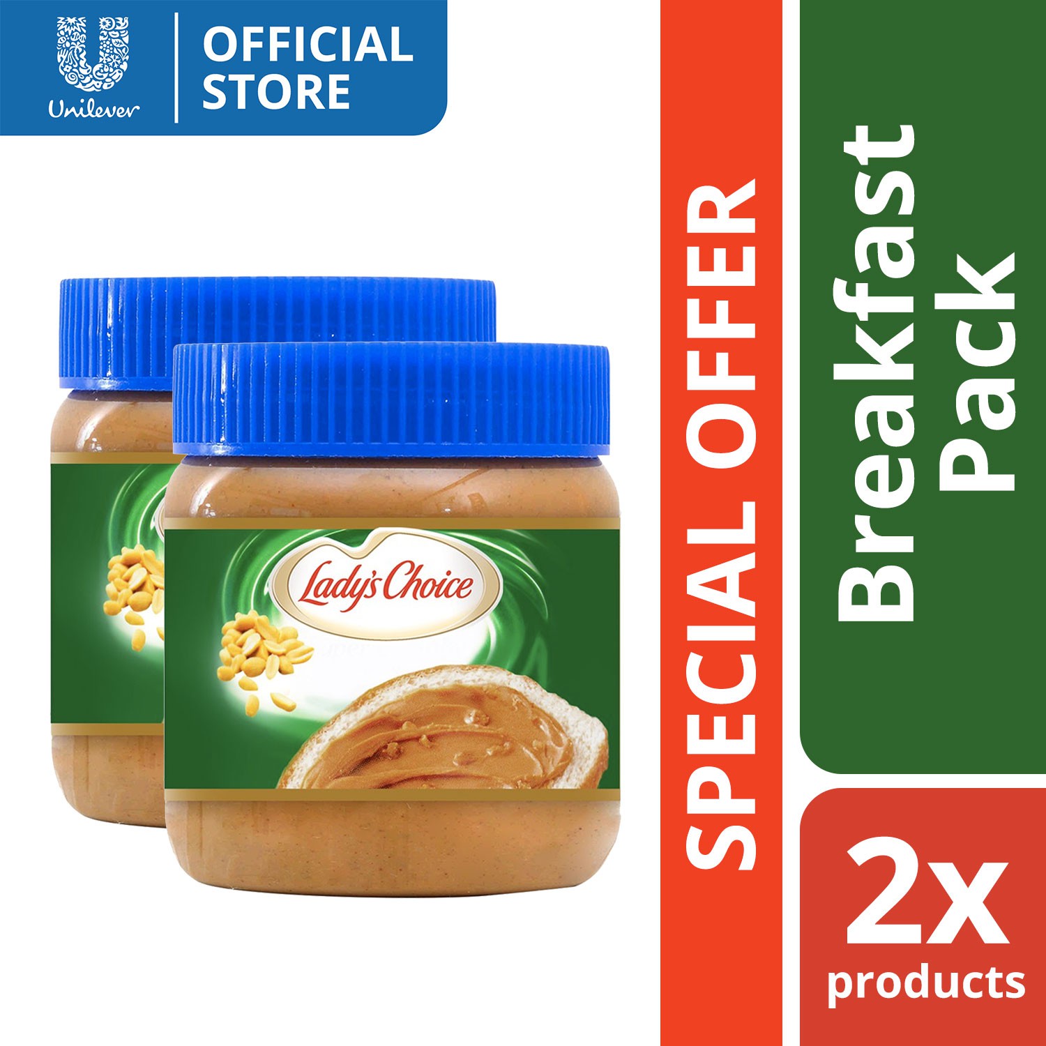 Lady's Choice Chunky Peanut Butter 340G x2 Special Offer ...