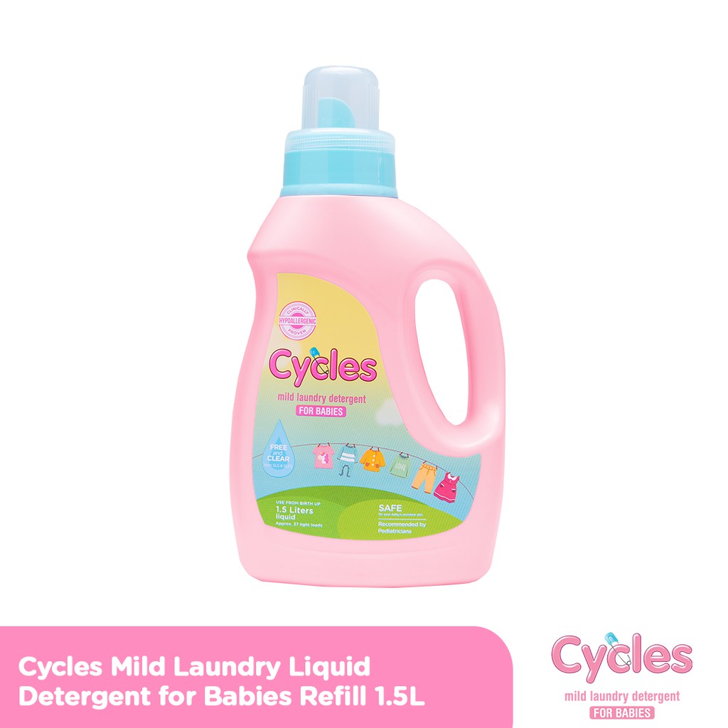 Cycles Mild Laundry Liquid Detergent 1.5L Bottle Shopee Philippines