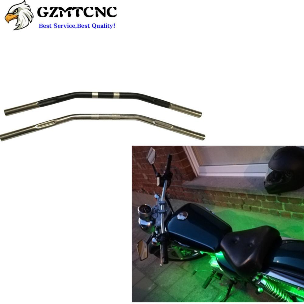 JH 1" 25mm Grooved Handlebar Drag Handle Bar Retro Style For Harley