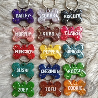 Customized Resin Dog and Cat NAMETAG - with collar #3