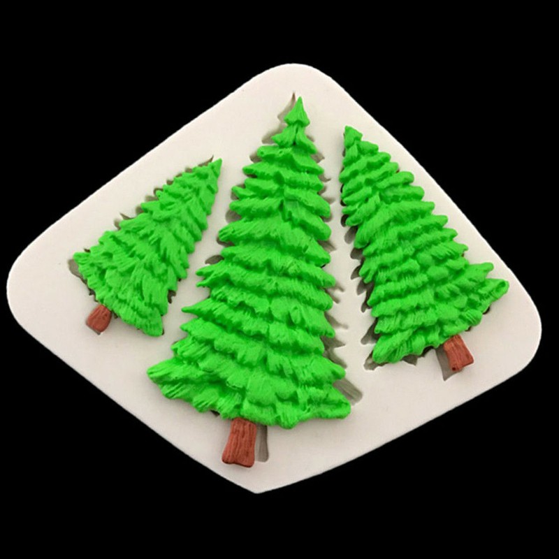 New Christmas Tree Silicone Fondant Cake Topper Mold Chocolate Candy Baking Mold Shopee Philippines