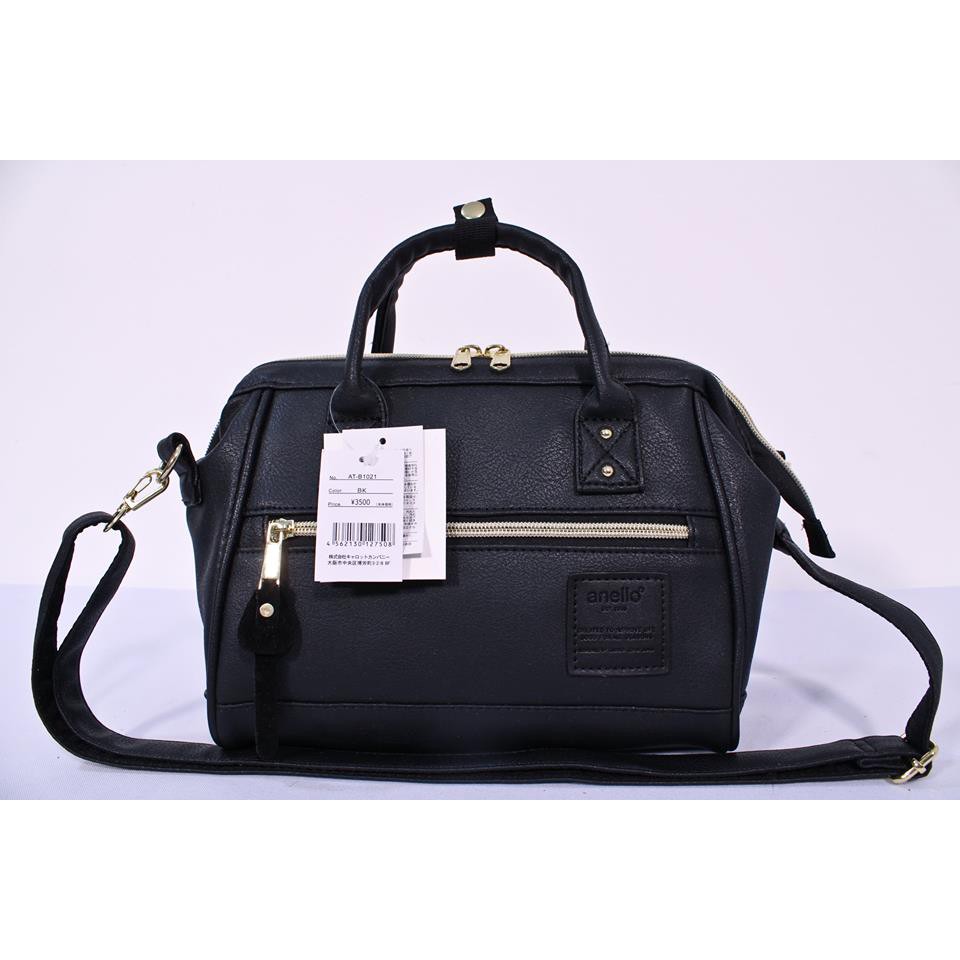 anello leather backpack black