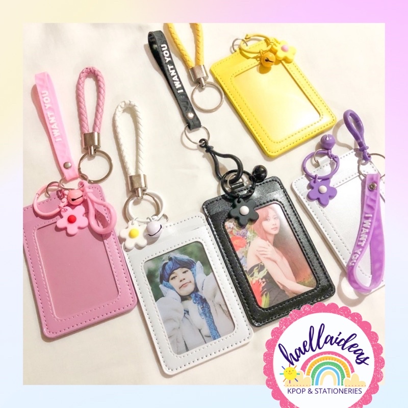 Korean Ins Kawaii Clear Photocard Holder Keychain Kpop Idol Acrylic