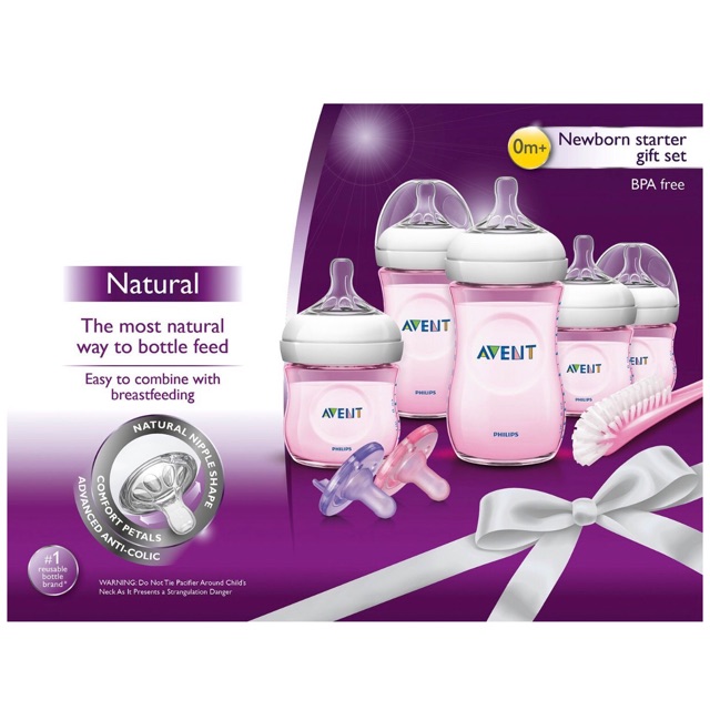 avent natural baby bottle newborn starter set