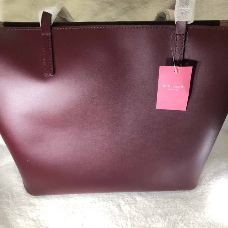Authentic Kate Spade Lawton Way Rose Tote in Cherrywood | Shopee Philippines