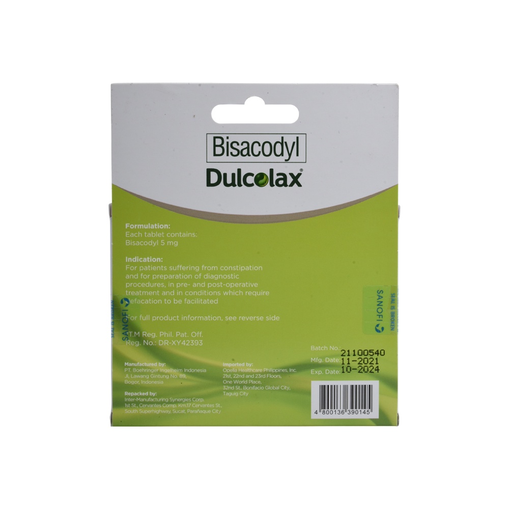 DULCOLAX Bisacodyl 4 Enteric- Coated TabletS