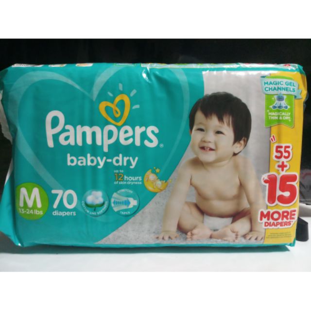 pampers baby dry medium 70 pcs price