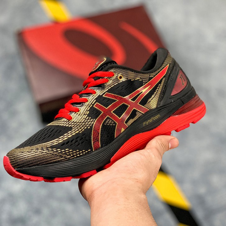 red asics running shoes