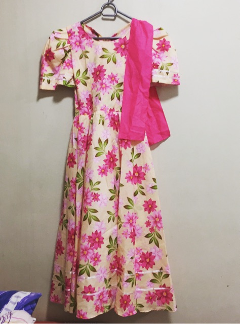 floral filipiniana dress