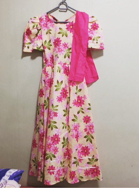 filipiniana floral dress