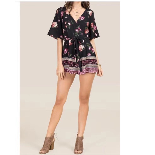 New wrap floral jumpshort Shopee Philippines