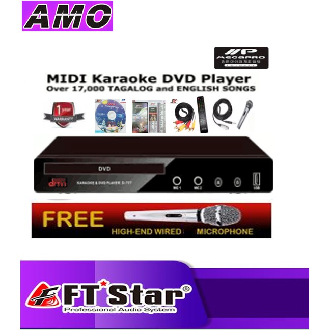 Megapro Doremi D750 Karaoke Videoke Player With Wired Mic Shopee