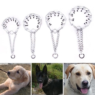 Pet Choker  Necklaces Various Sizes Adjustable Pet Dog Metal Pinch Training Chain Collar Prong