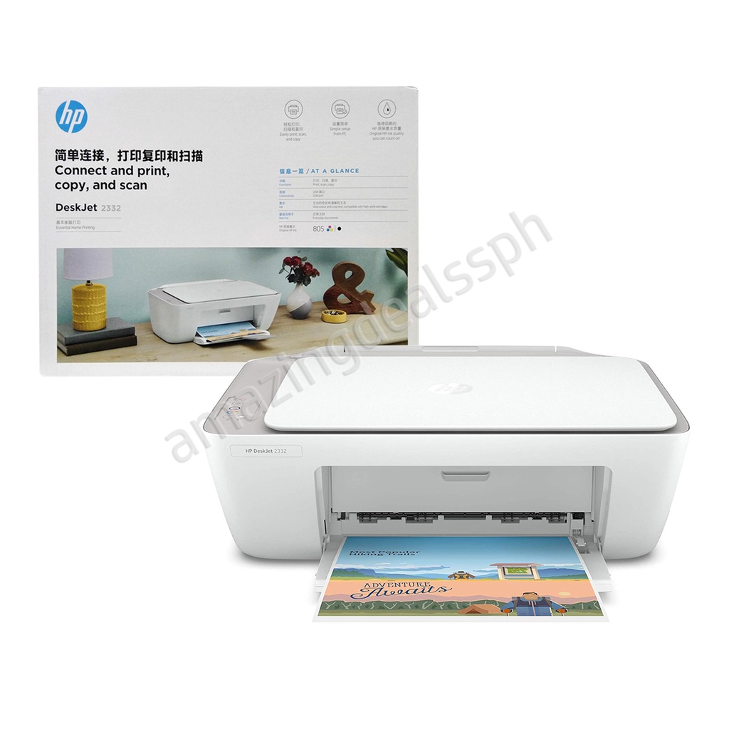 HP Deskjet 2332 AllinOne Printer Free ORIGINAL INK Shopee Philippines