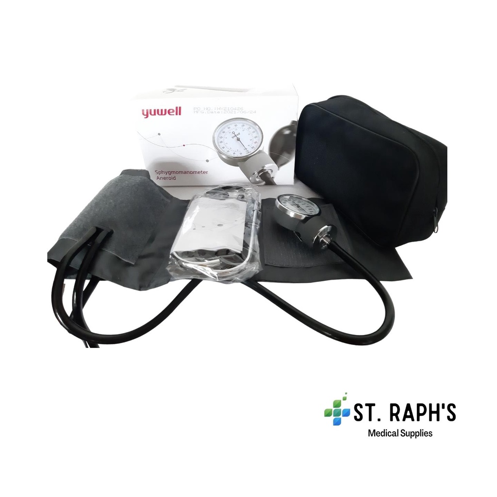 Yuwell Aneroid Sphygmomanometer With Stethoscope Manual Blood Pressure 