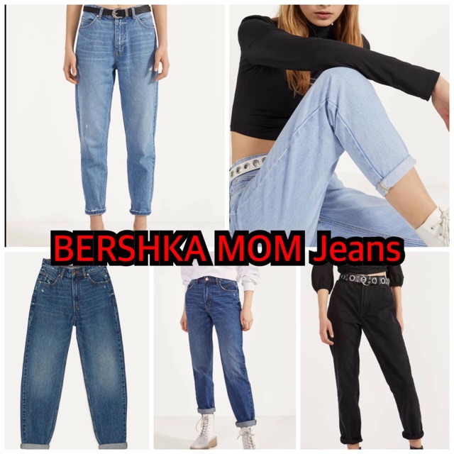 bershka high waist mom jean