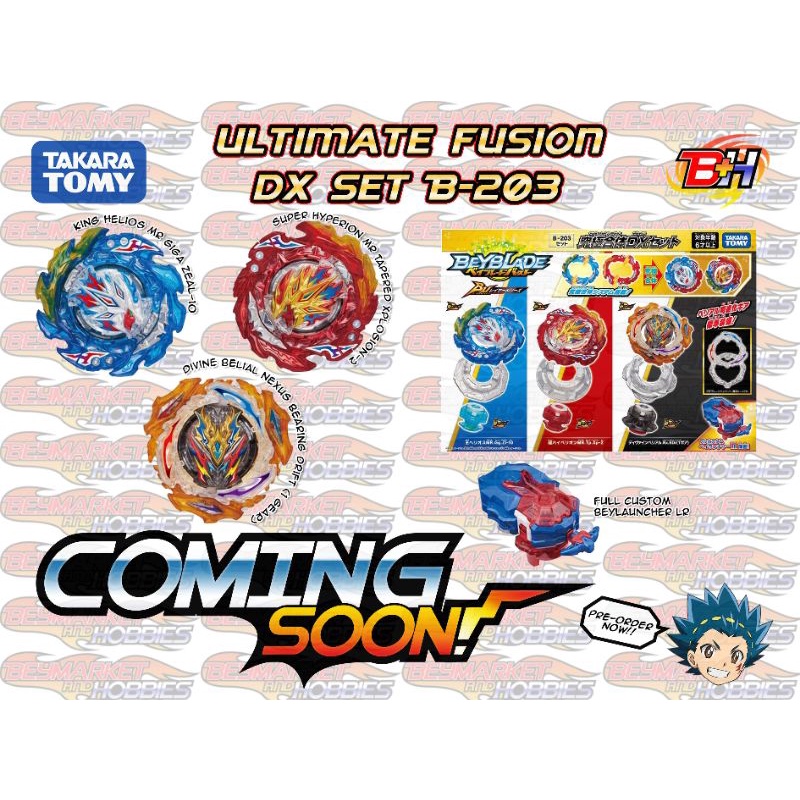 TAKARA TOMY BEYBLADE BURST BU B-203 ULTIMATE FUSION DX SET | Shopee ...