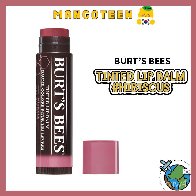 Burt's Bees 100 Natural Tinted Lip Balm(Hibiscus) Shopee Philippines